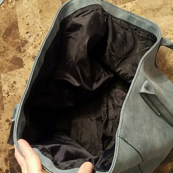 Saks Fifth Avenue Faux Suede Tote Travel Bag NWT - Picture 3 of 3